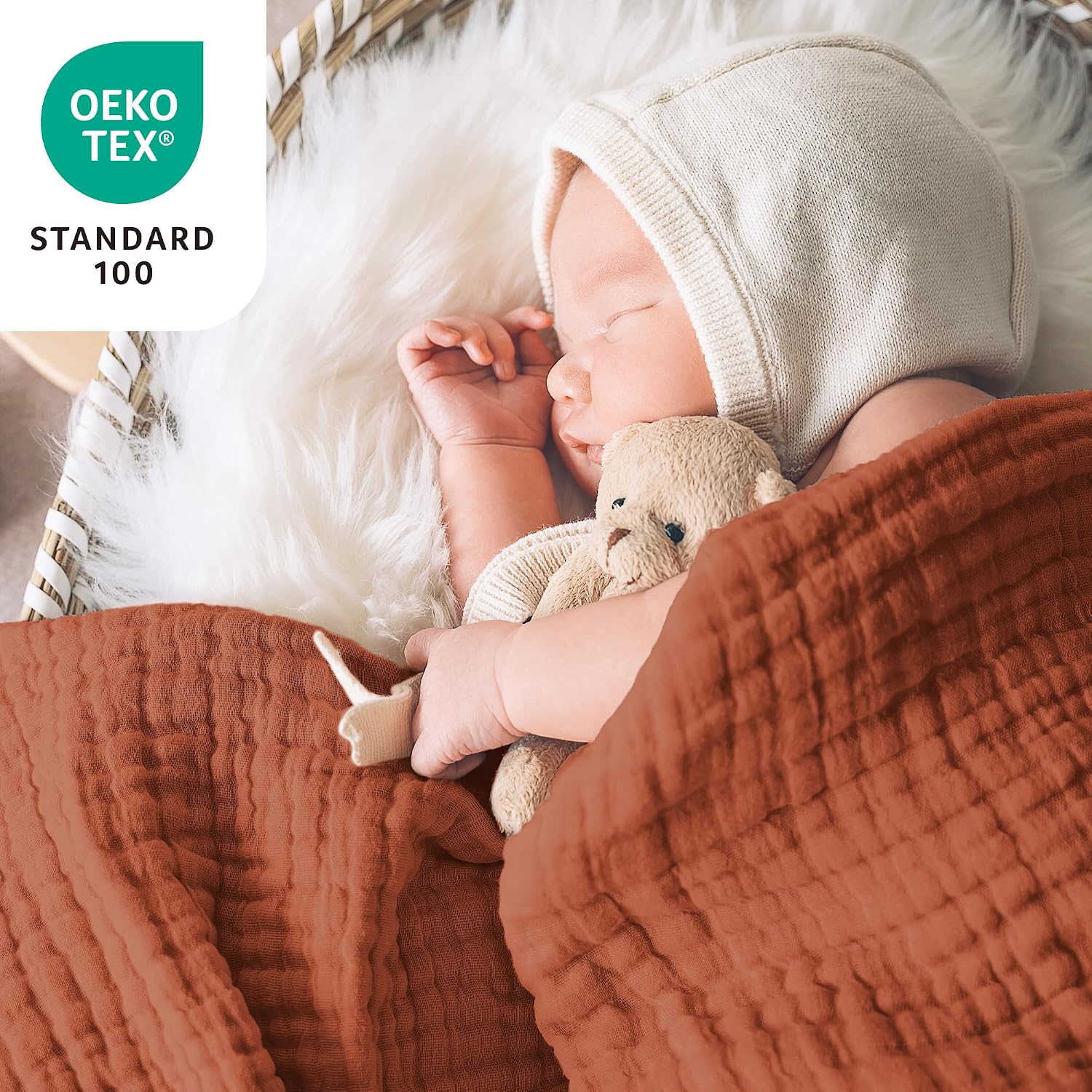 Detalle 2 de Love's Cabin 6-Layer Cotton Muslin Blanket 60x80"