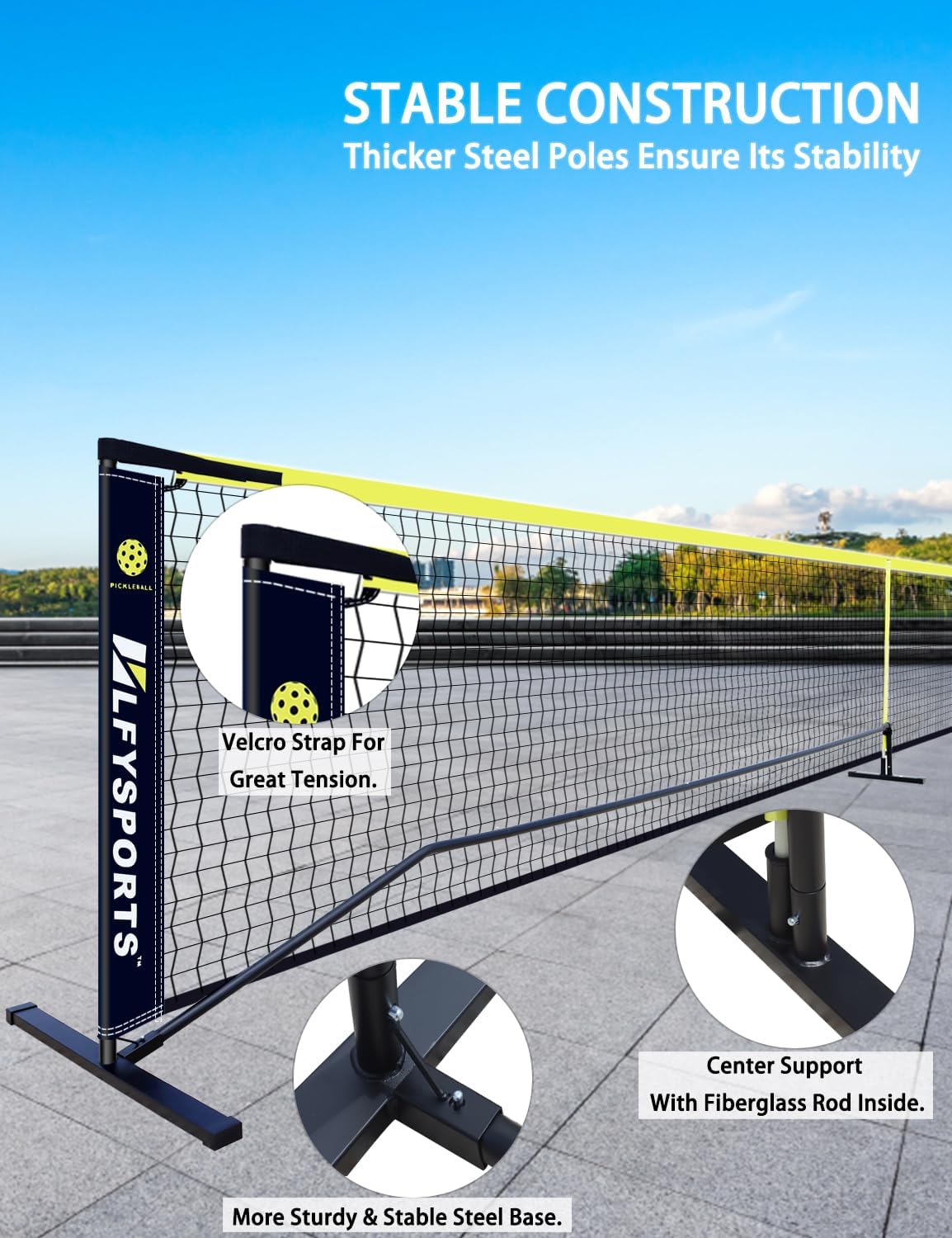 Thumbnail 2 de LFYSPORTS Pickleball Set with Net 22'