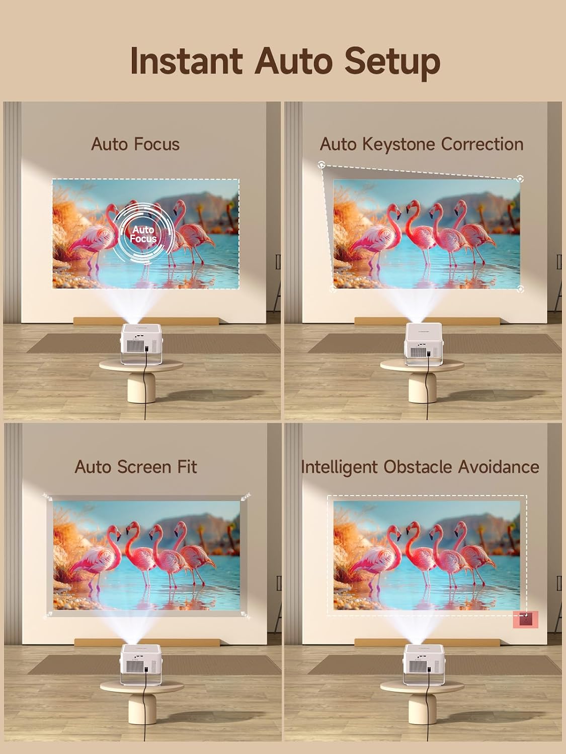 Thumbnail 4 de Magcubic HY450Max Mini Projector (Android 14, 800ANSI) – 1080p Native, 4K/8K Support, WiFi 6, Bluetooth 5.4, Auto Focus & 180° Rotation