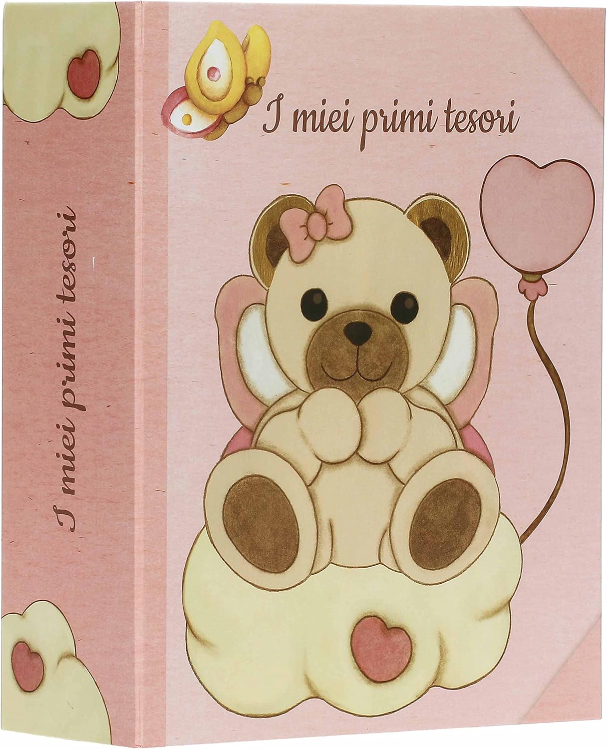 Thumbnail 1 de THUN Scatola Ricordi Rosa con Teddy: contenitore per album e ricordi, 24x30x10 cm