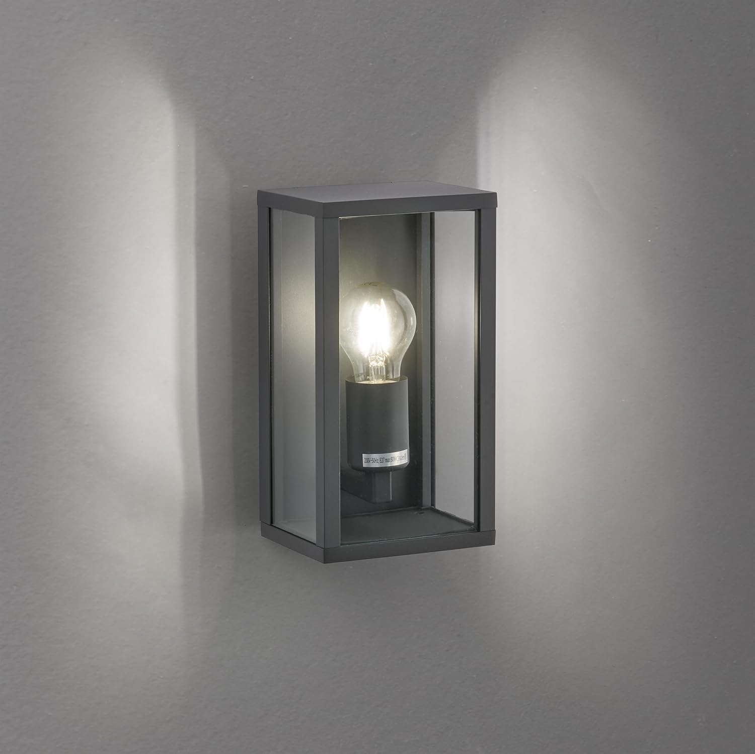 Detalle 2 de TRIO Potelets Hudson: lampe d'extérieur en aluminium moulé anthracite (1 ampoule, non incluse)