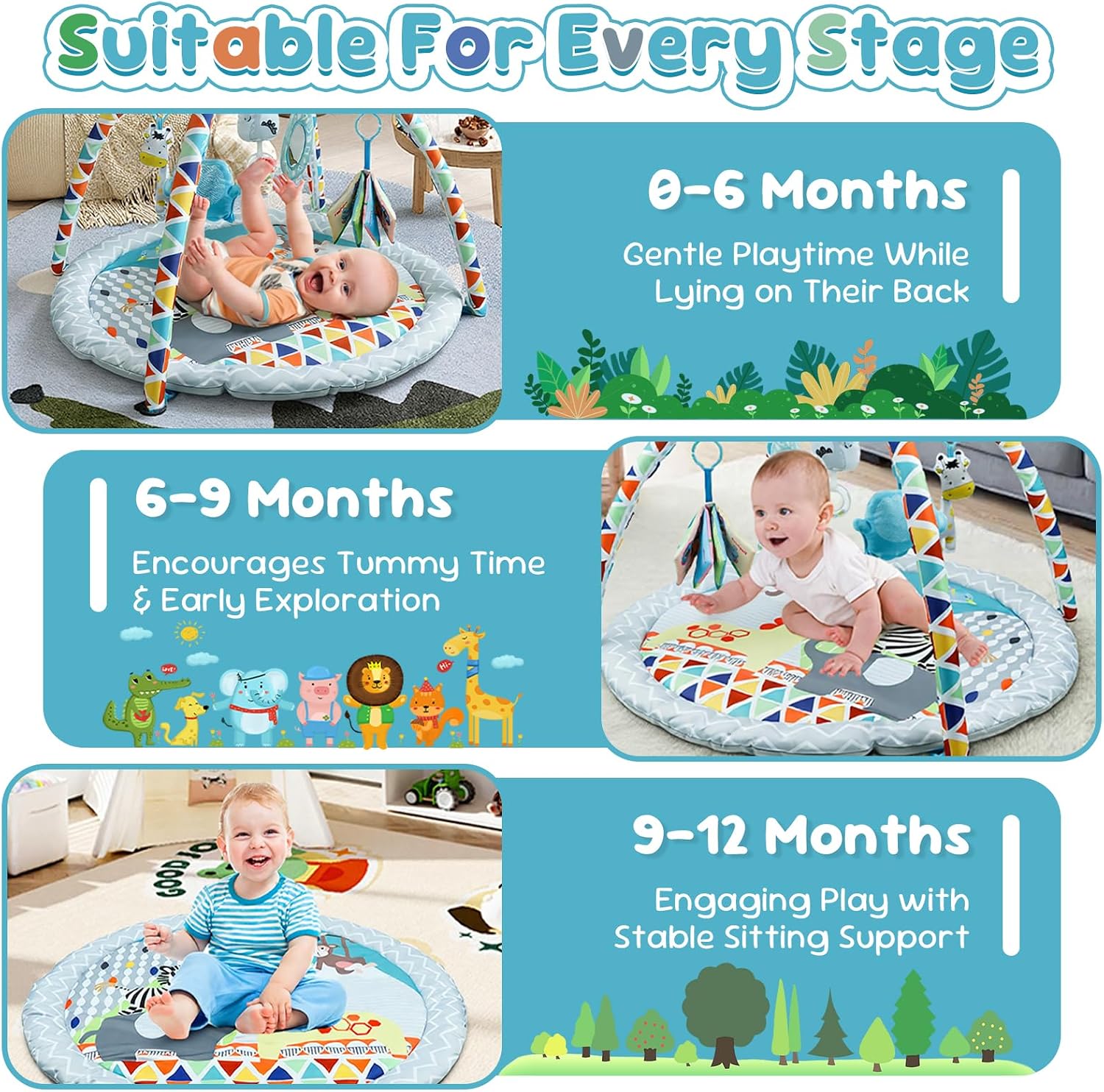 Thumbnail 5 de Baby Play Mat and Gym: Multi-Stage Activity Gym for 0–36 Months