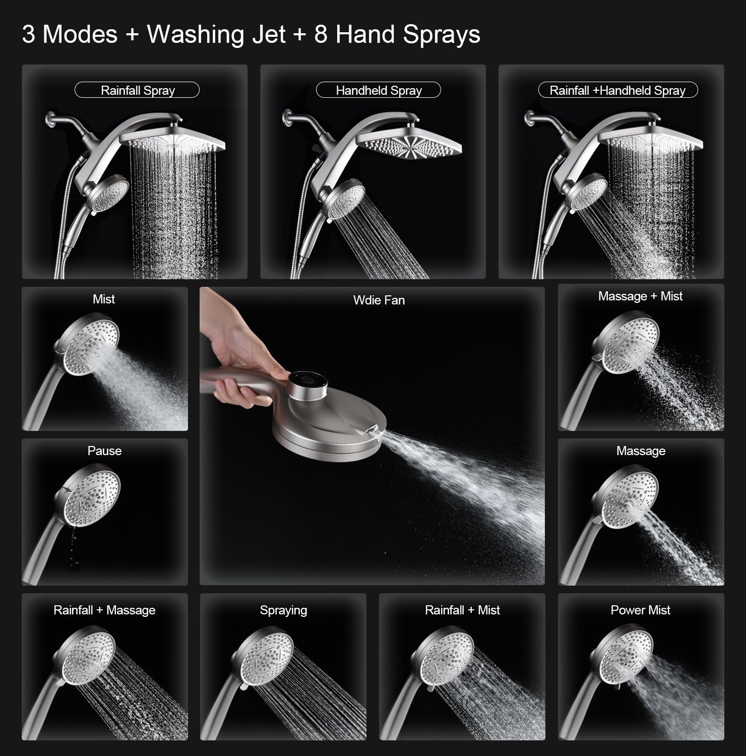 Detalle de High Pressure Rain Shower Head 12 inch
