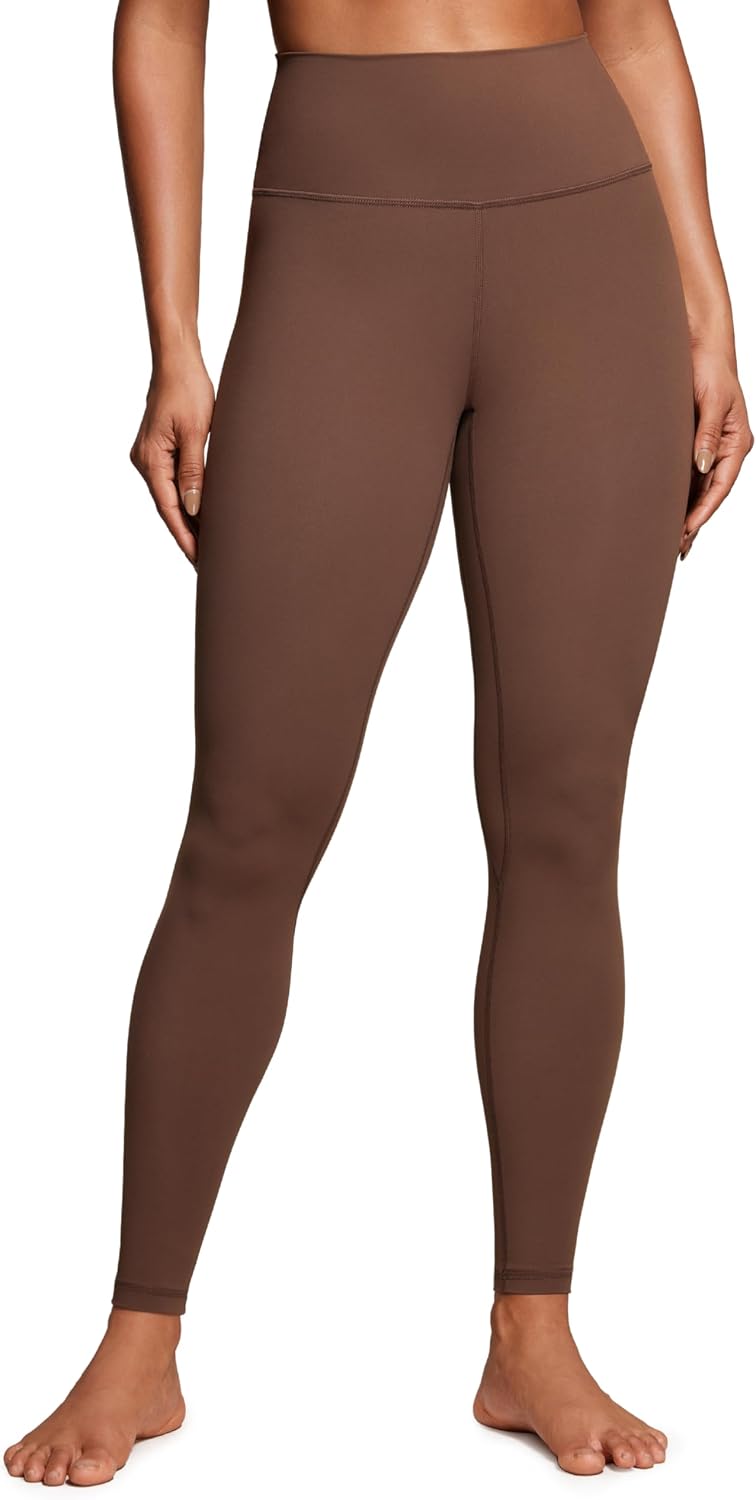 Detalle de CRZ YOGA Femmes Brushed Naked Feeling – Leggings taille haute 7/8 pour yoga et sport