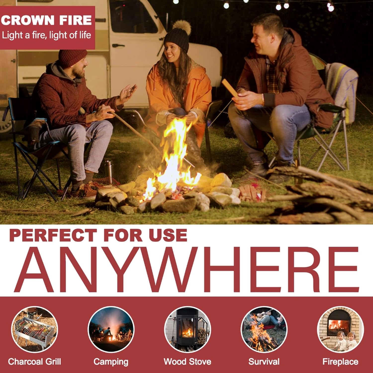 Thumbnail 5 de Instant Fire Starter Lighters Multipack by Topline – 100 Odourless Sachets in a Waterproof Tube