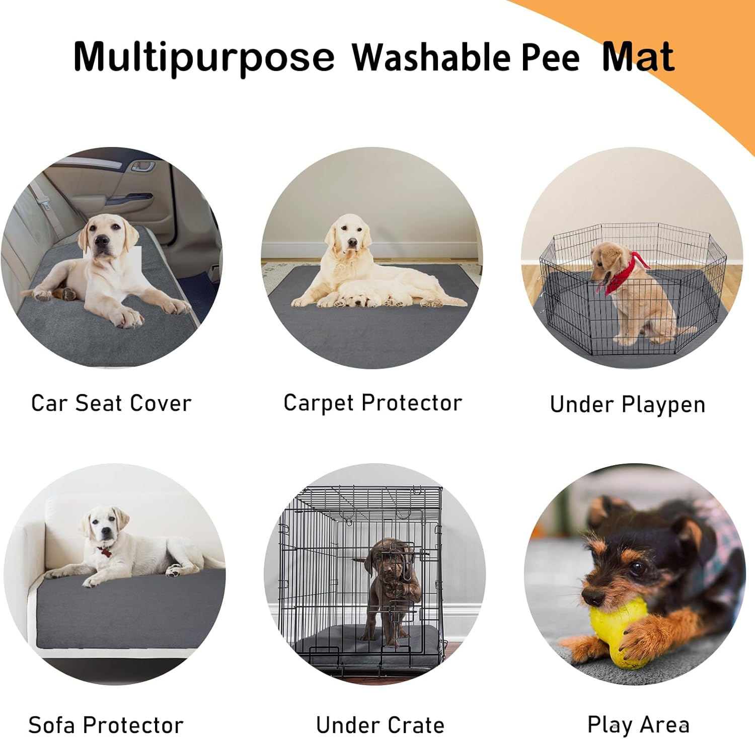 Detalle 2 de LOOBANI 2-Pack Extra Large Dog Mat, 36x48