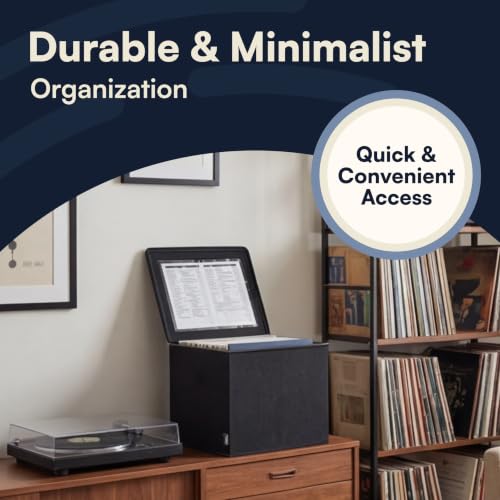 Thumbnail 6 de Tydi Vinyl Record Storage Box with Zip Closure – Holds Up to 90 12 Inch Vinyl Records