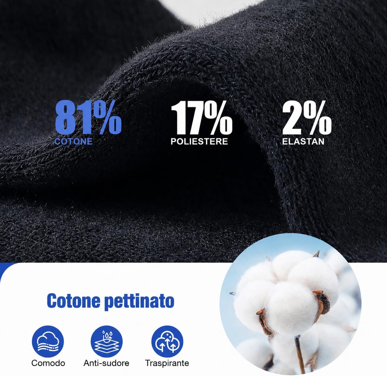 Detalle de SockWaddles Calzini Unisex Uomo Donna - Calze in Cotone senza cuciture, traspiranti, spugna e anti-vescate (6 Paia)