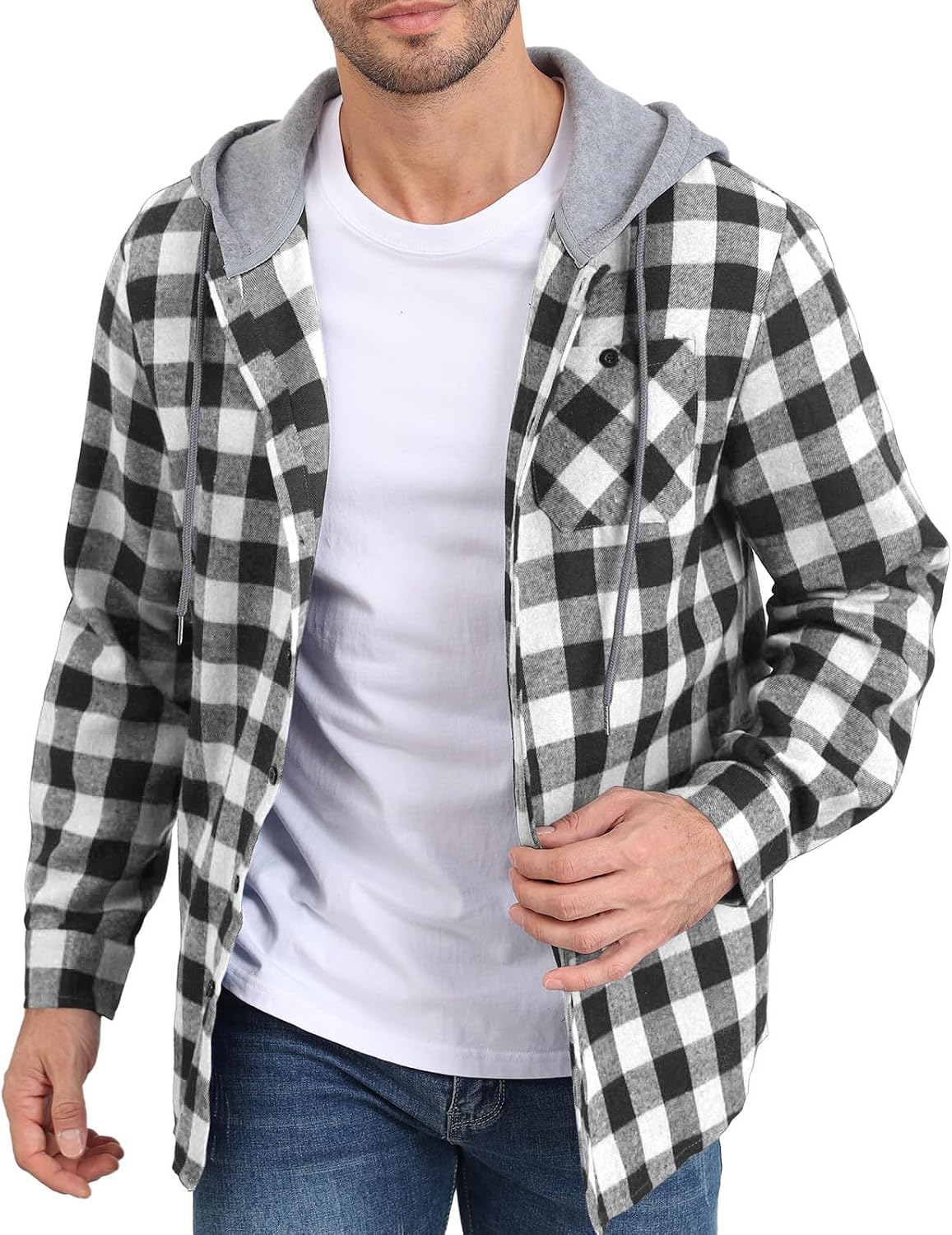 Thumbnail 6 de CTU Mens Lightweight Checked Shirt with Hood and Pocket