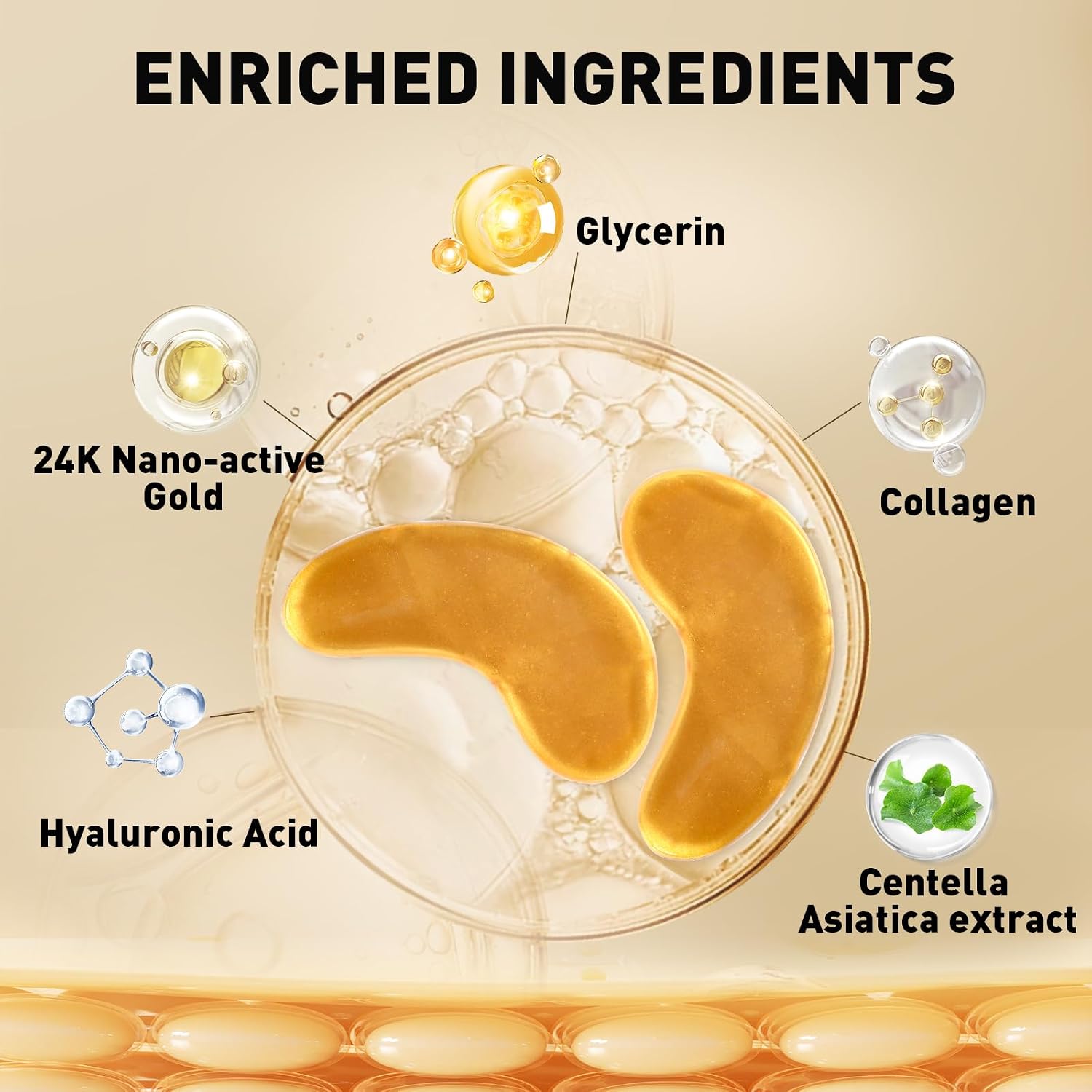 Thumbnail 2 de CHMI 24K Gold Under Eye Patches (50 Pairs) for Puffy Eyes, Dark Circles, and Wrinkles
