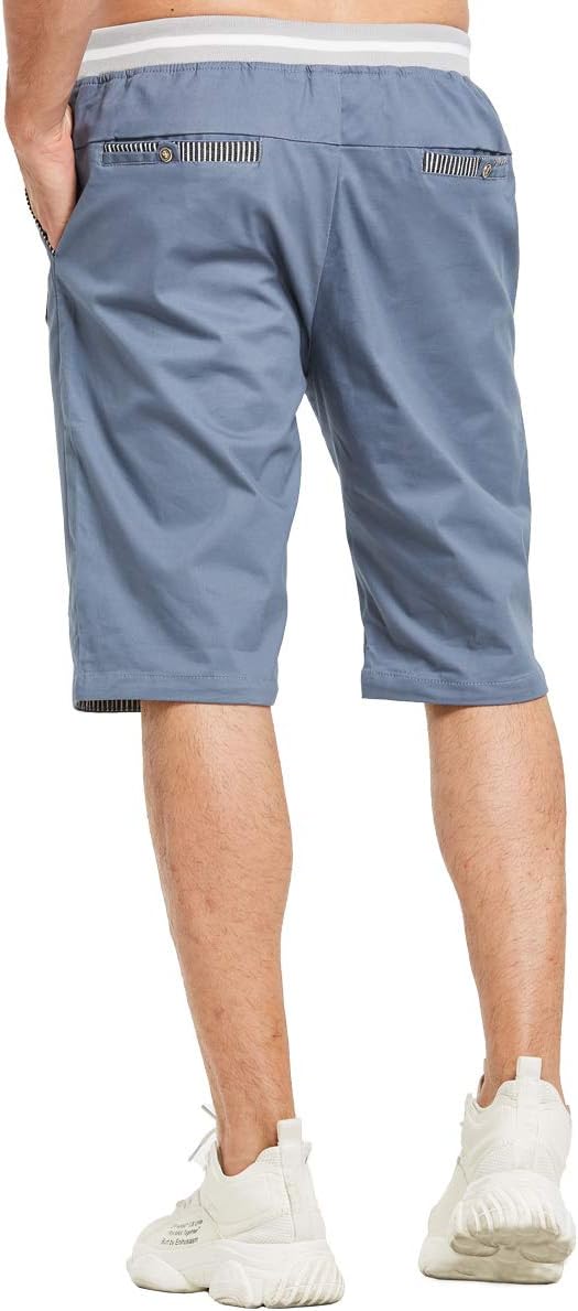 Thumbnail 2 de JustSun Kurze Hosen Herren Shorts Chino Baumwolle Sommer mit Tunnelzug