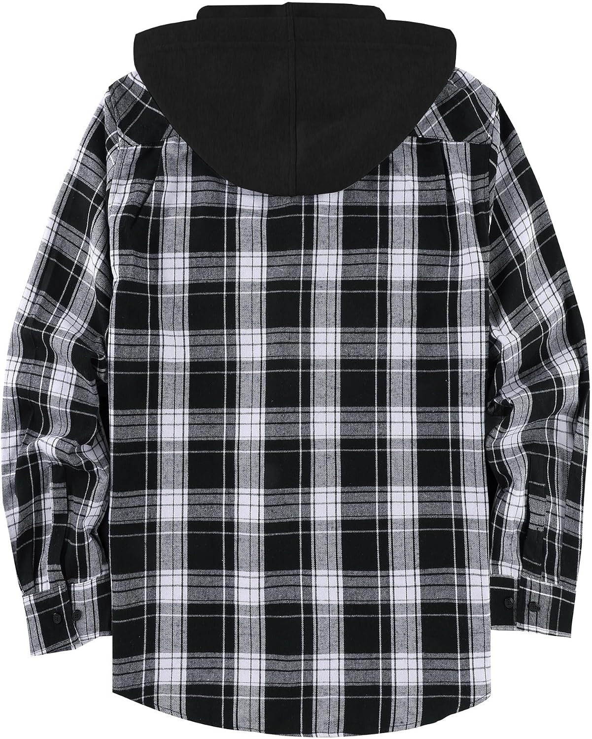 Thumbnail 2 de ZITY Men's Flannel Hoodie Plaid Shirt