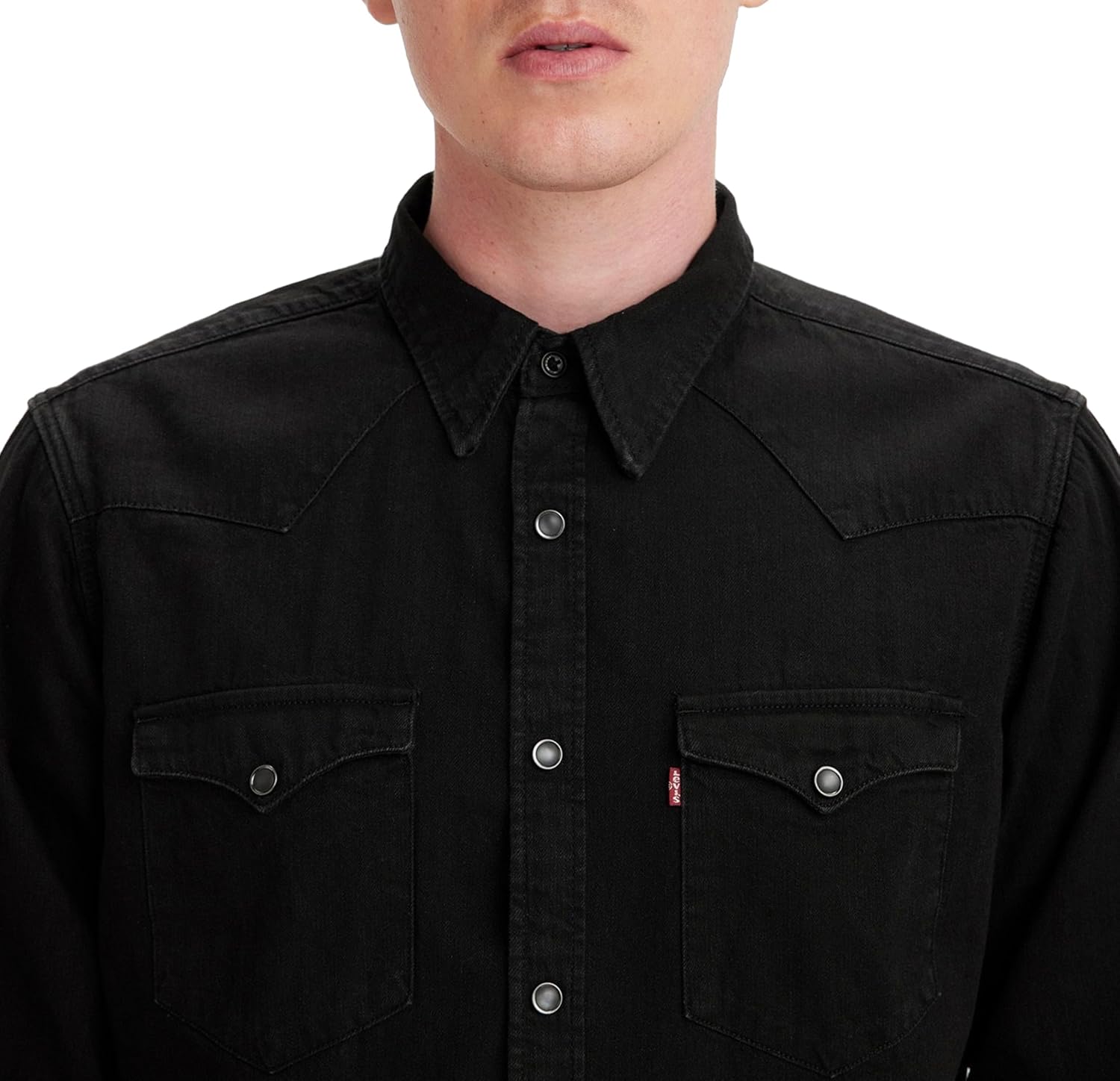Thumbnail 4 de Levi's Barstow Western Camiseta XL Hombre - Marble Black 🖤