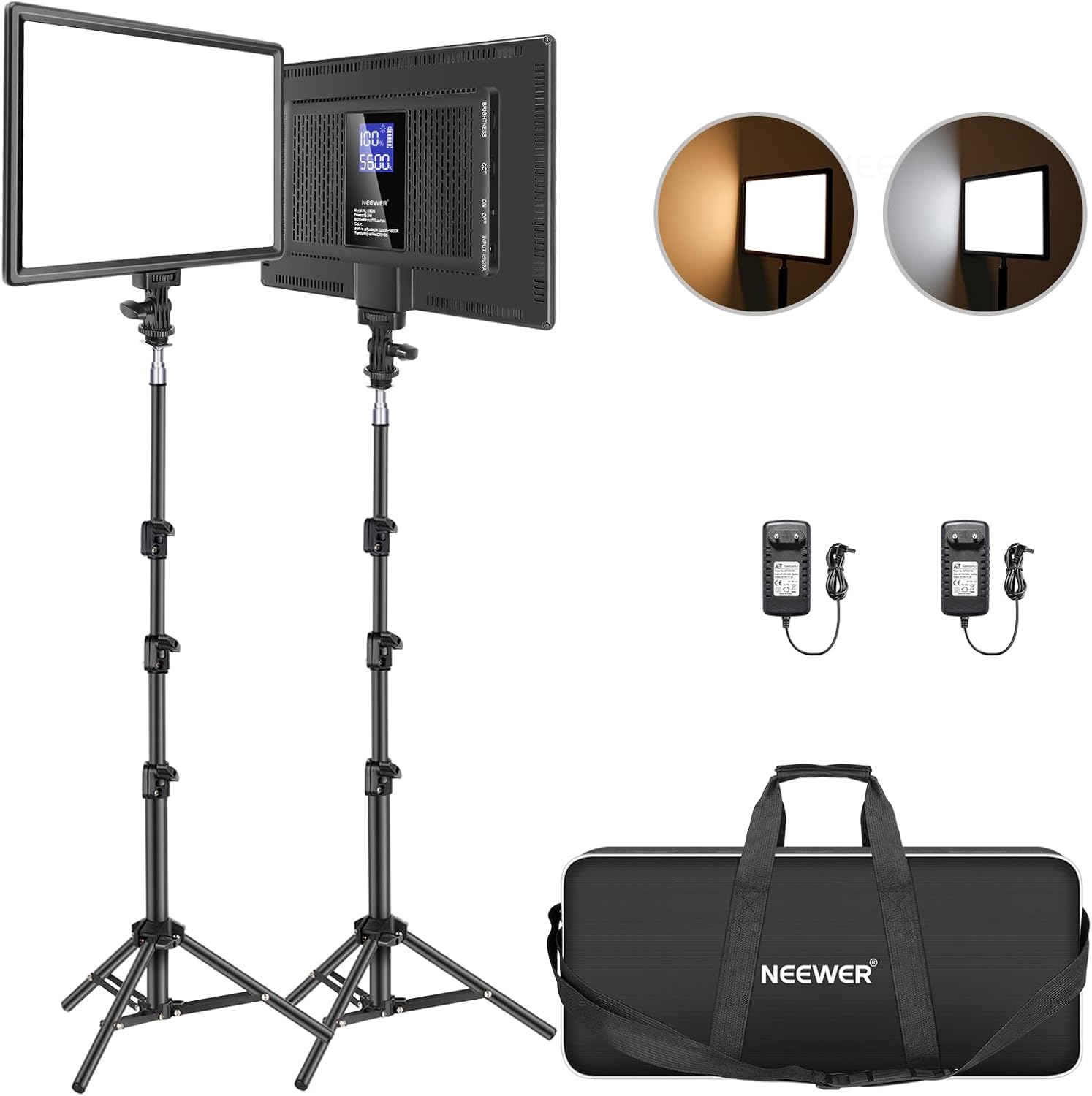 NEEWER Kit illuminazione LED 178 cm