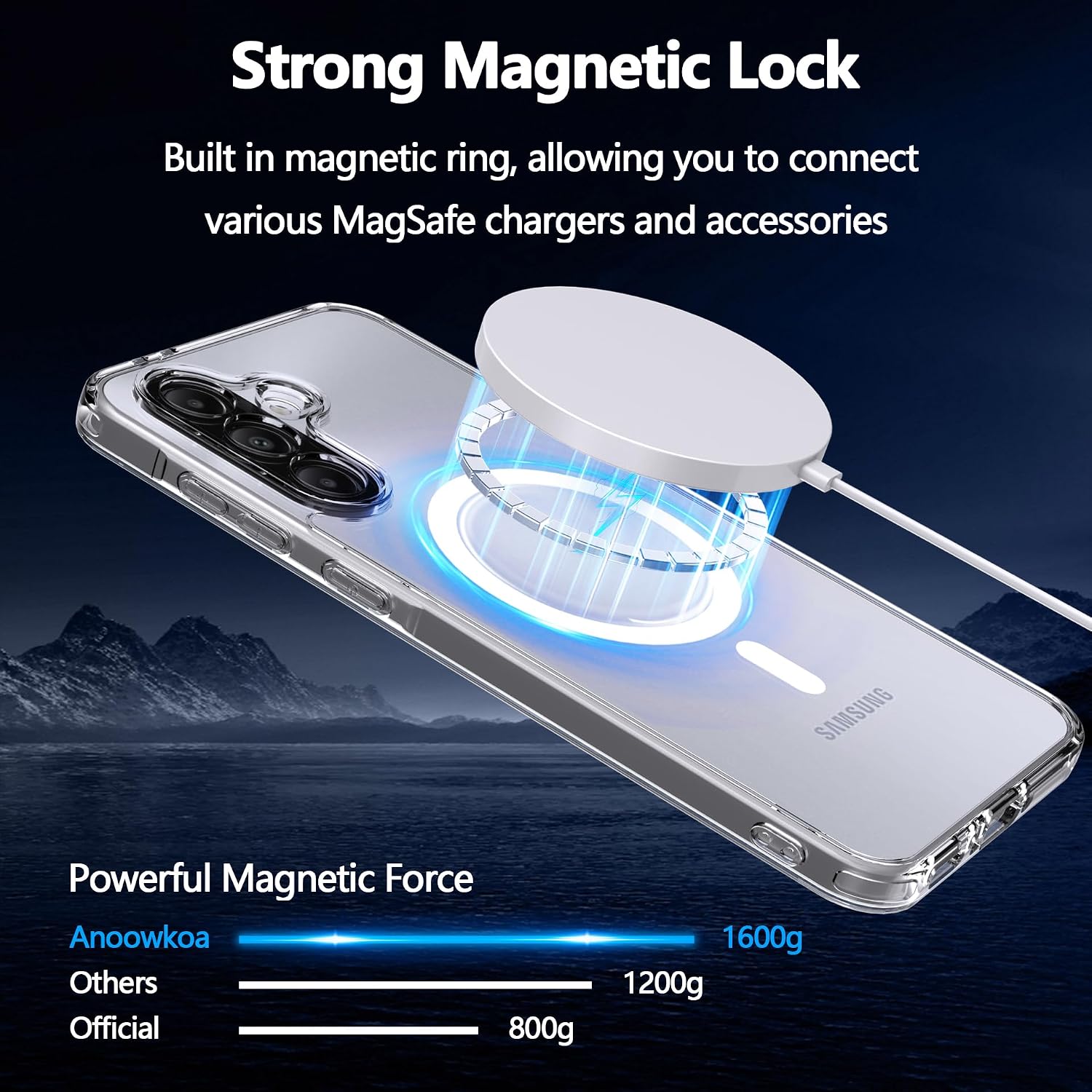 Thumbnail 1 de Anoowkoa Cover Magnetica per Samsung Galaxy A57 5G con 2 Vetri Temperati – Custodia in TPU/PC, MagSafe e Protezione Completa