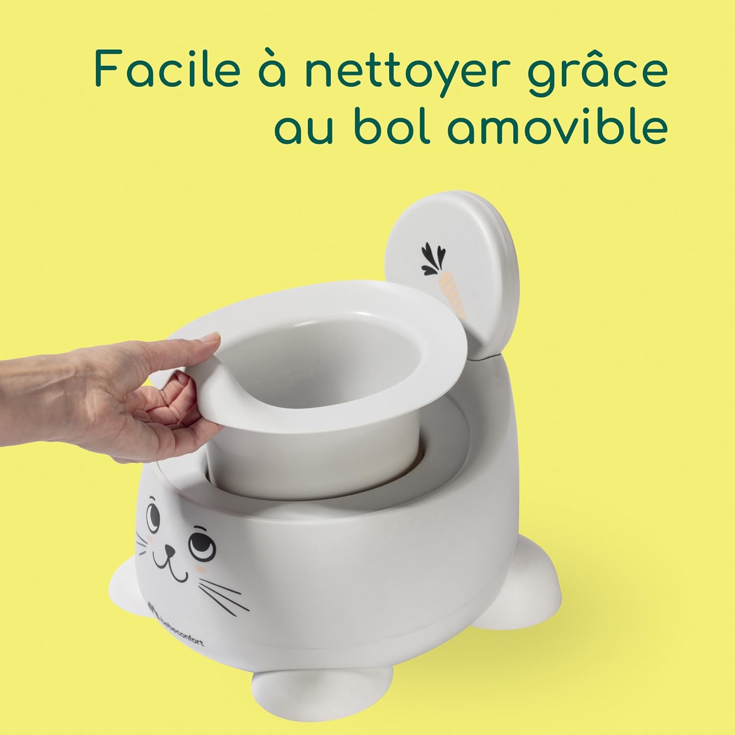 Detalle de Bebeconfort Pot Bébé Toilette Confort pour 12–36 mois, Lapin (max 20 kg) – Pot enfant ergonomique et antidérapant