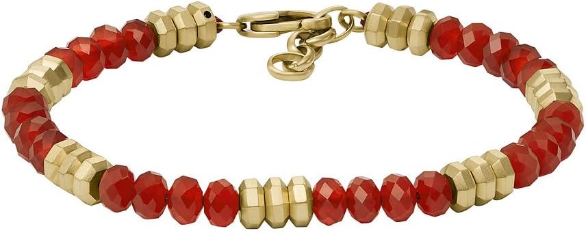 Thumbnail 6 de Bracelet Fossil homme en acier inoxydable à perles et fermeture coulissante