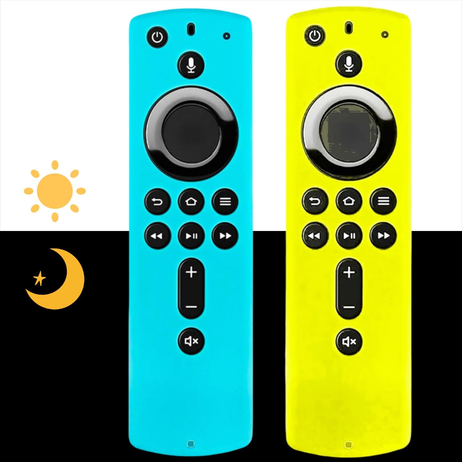 Thumbnail 6 de 2 Pack Glow-in-the-Dark Protective Silicone Remote Covers (3rd Gen) – SkyBlue & Purple