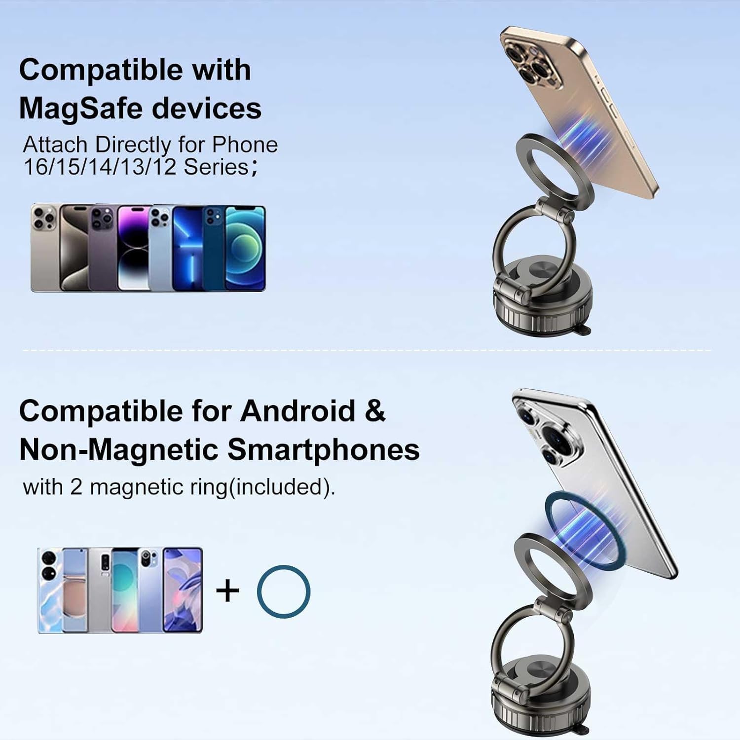 Detalle de Kairiyard Upgraded Magnetische Handyhalterung 360°