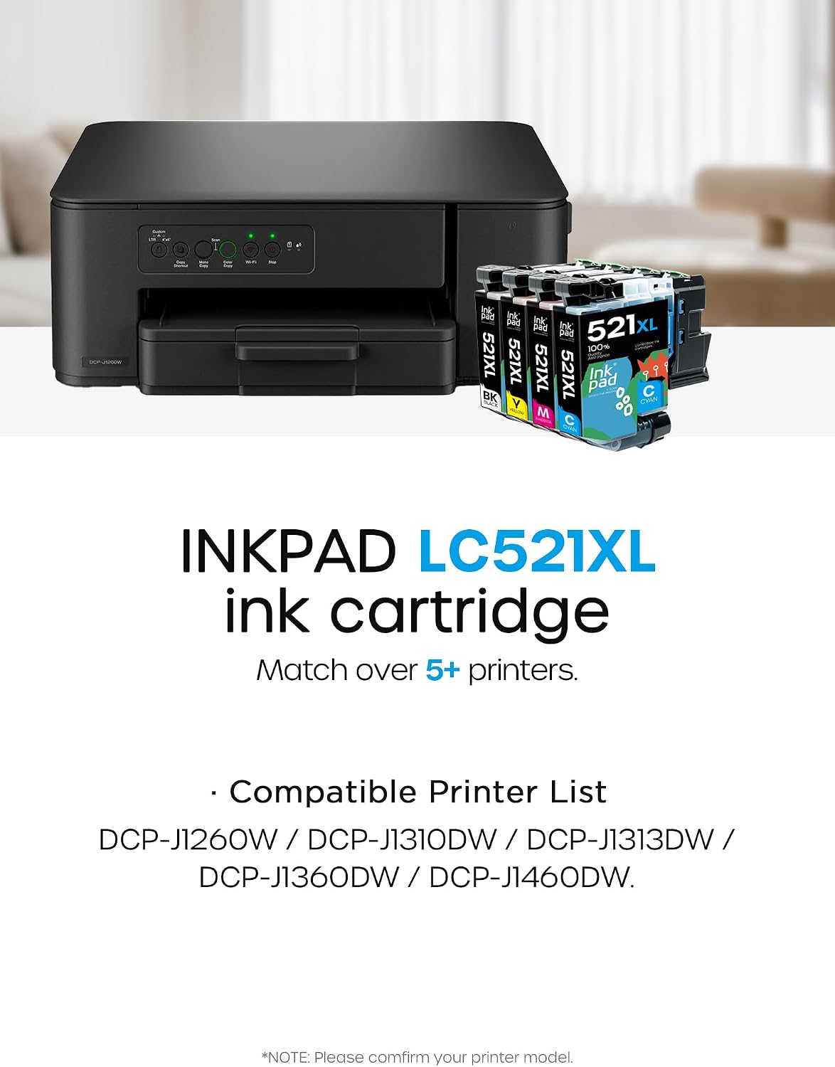 Detalle 2 de iNKPAD LC521XL Ink Cartridges 4‑Pack 🖨