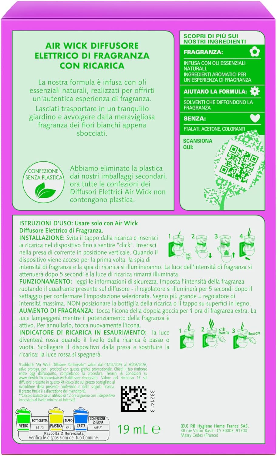 Detalle de Air Wick Diffusore Elettrico oli essenziali 120 giorni