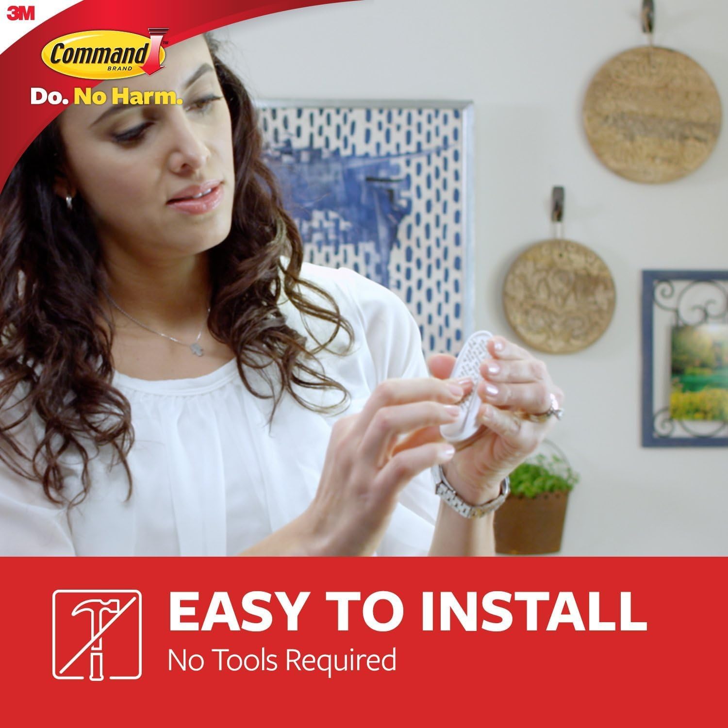 Thumbnail 2 de Command Medium Designer Hooks, White – Pack of 6 Hooks and 9 Adhesive Strips (Damage‑Free Hanging)