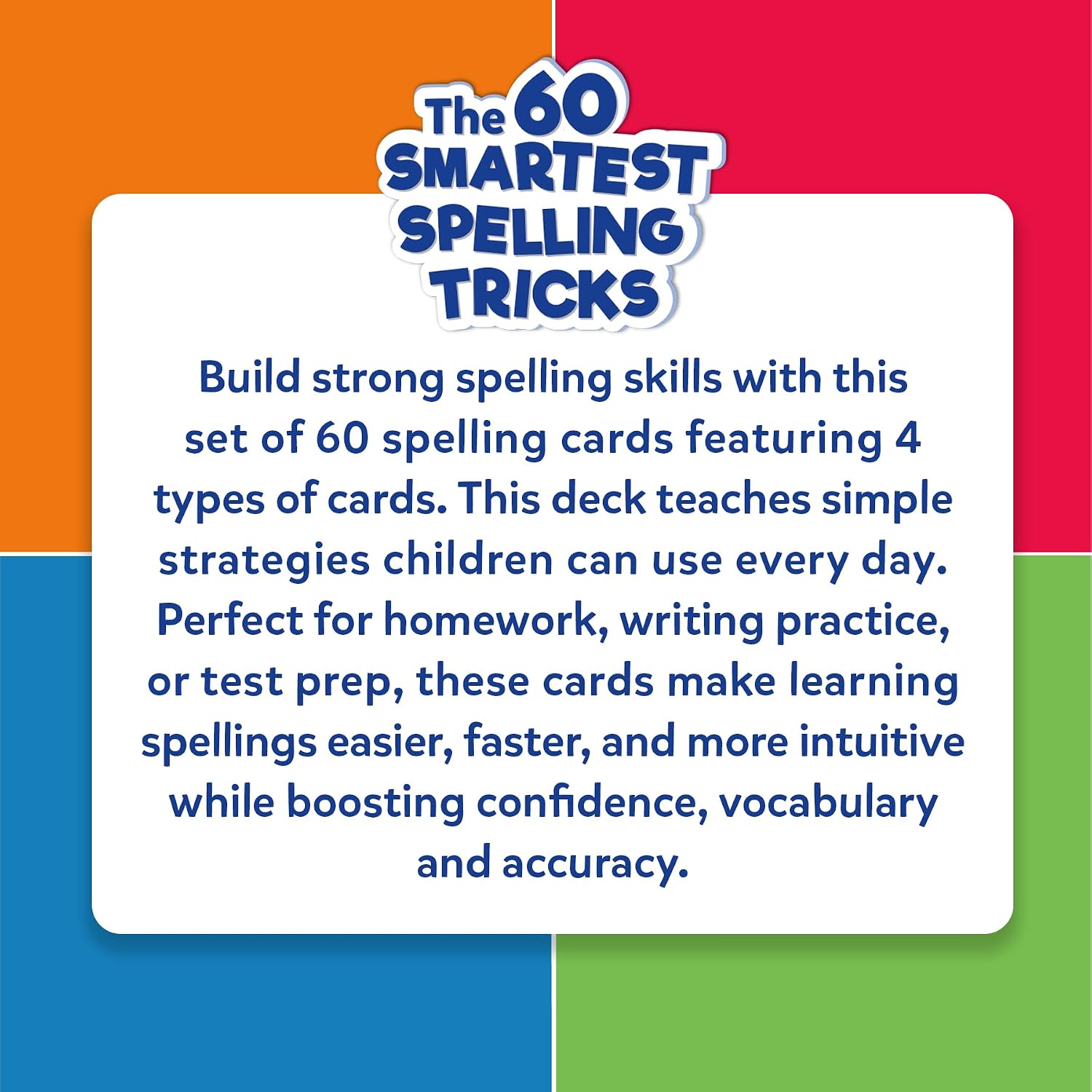 Thumbnail 6 de Skillmatics Spelling Tricks Flash Cards, 60-Card Set for Grades 1–6