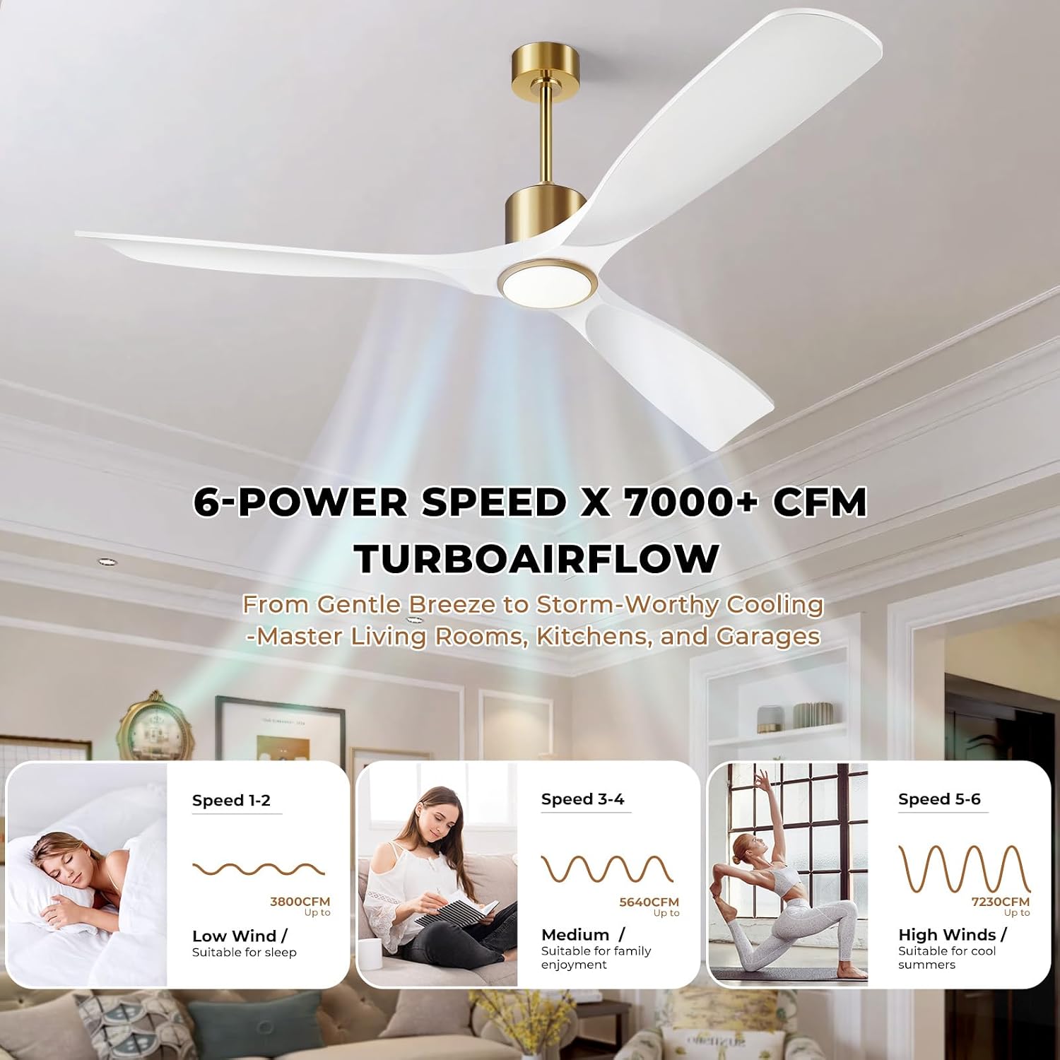 Detalle 2 de BOOSANT Ceiling Fan 60-Inch