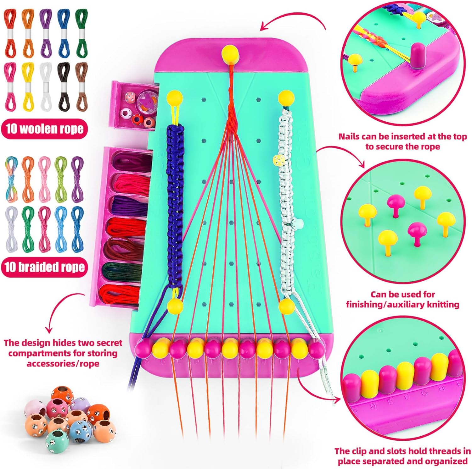 Detalle de Yebebao Friendship Bracelet Kit 30 Pieces