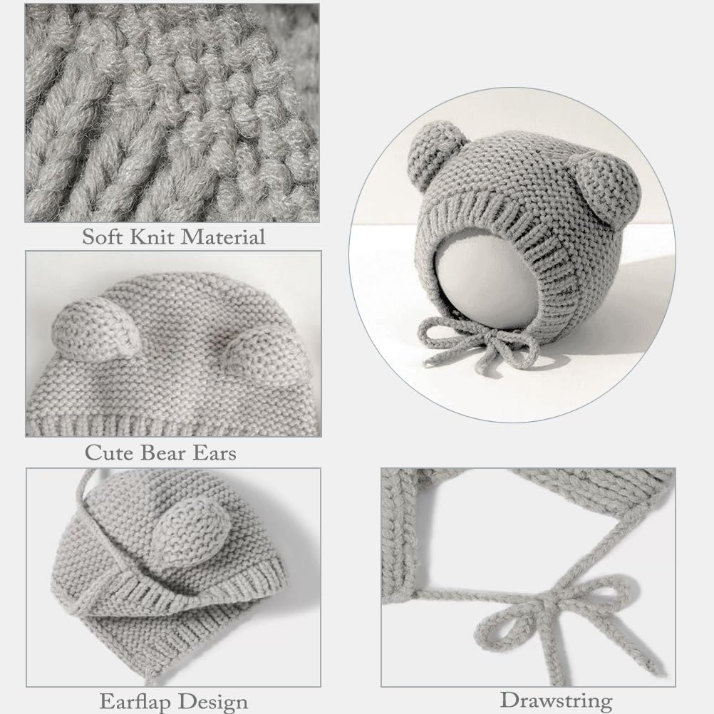 Detalle de XNDZ Baby Earflap Beanie Hat 3-24 Months