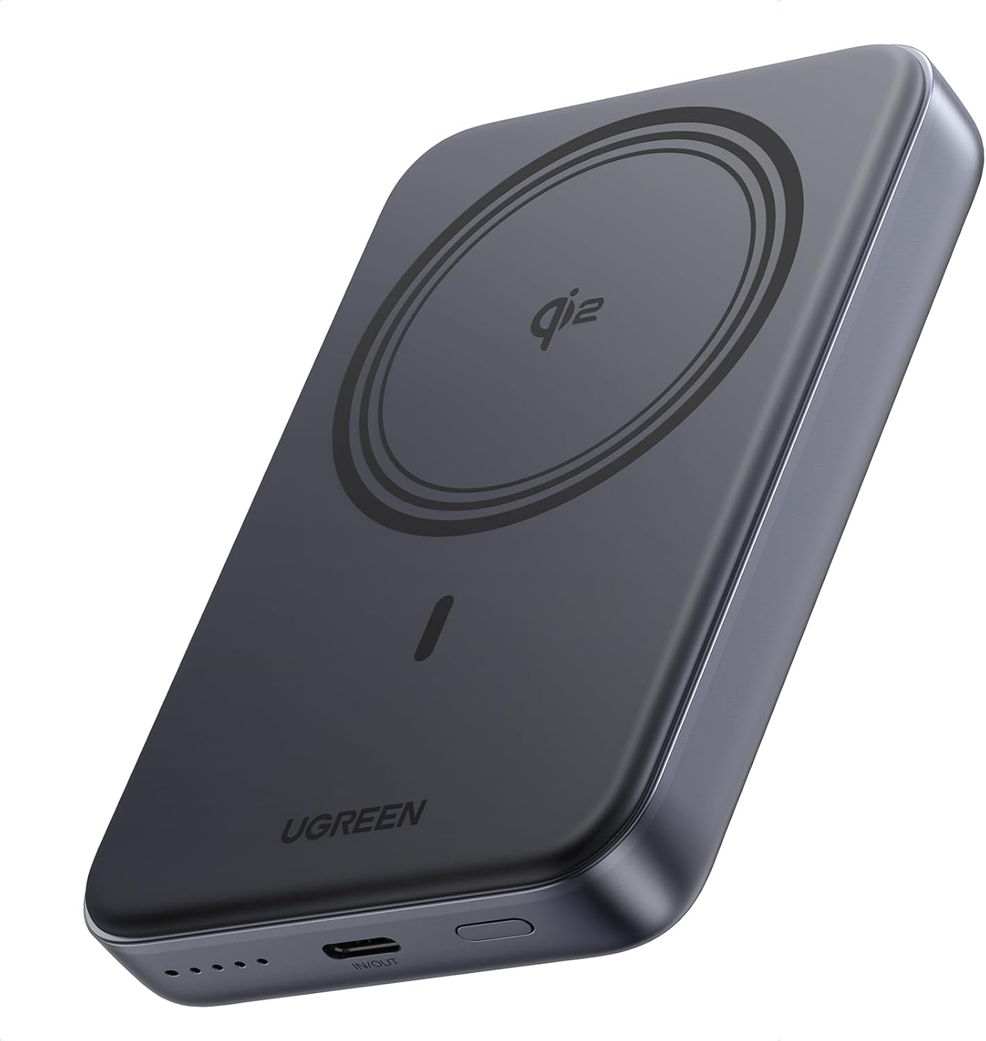 Detalle de UGREEN Nexode Qi2 Power Bank magnetico 10000mAh 15W