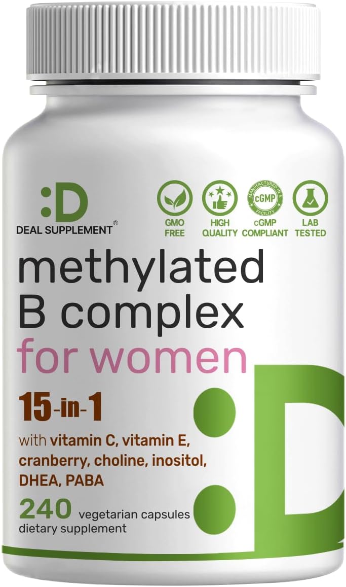 Detalle de DEAL SUPPLEMENT Methylated B-Complex for Women, 240 Capsules