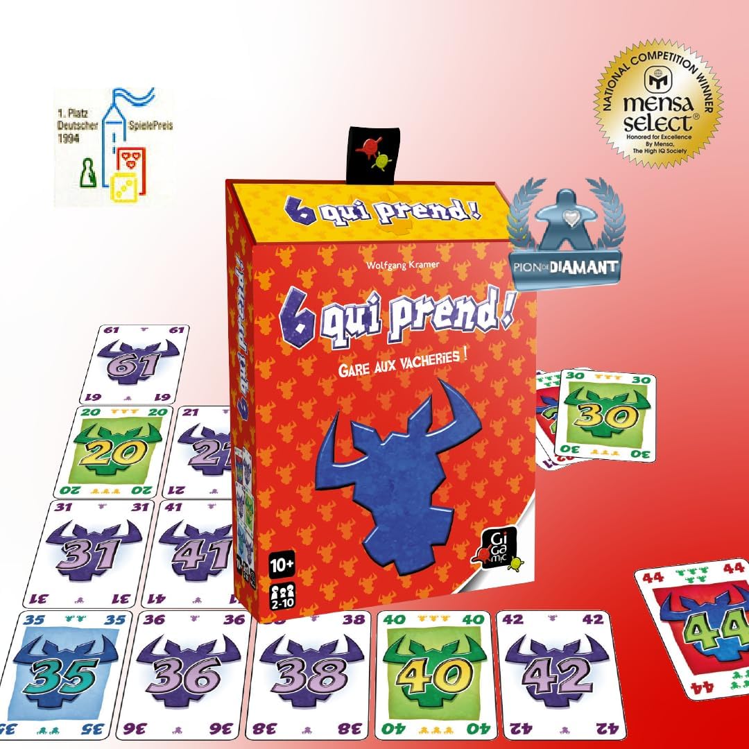Thumbnail 1 de Gigamic Six qui prend gioco di carte 2-10 giocatori