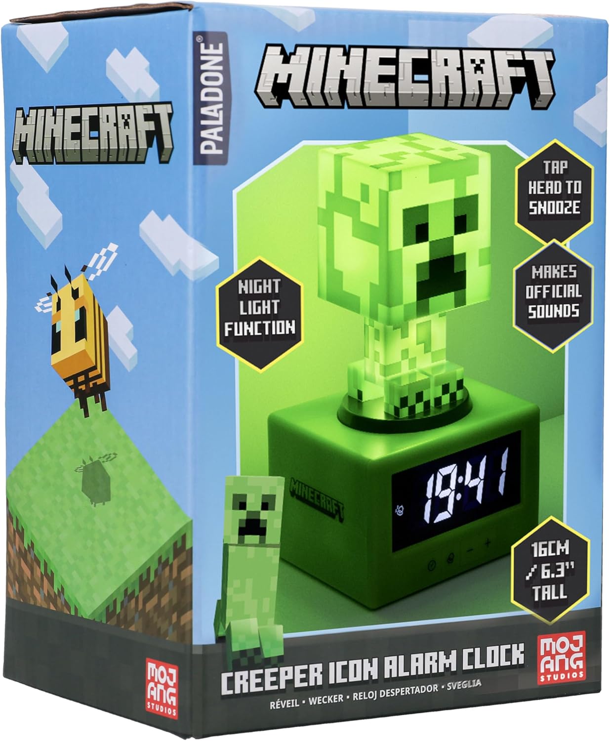 Thumbnail 5 de Paladone Réveil Creeper Minecraft – Horloge réveil officielle avec musique et veilleuse