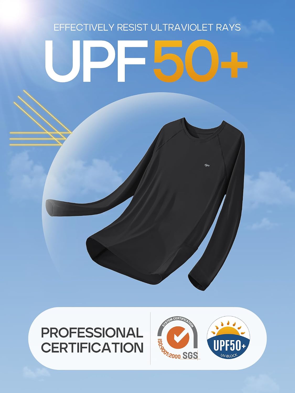 Thumbnail 3 de IUGA Women's Rash Guard UPF 50+ Long Sleeve Shirt with Pockets