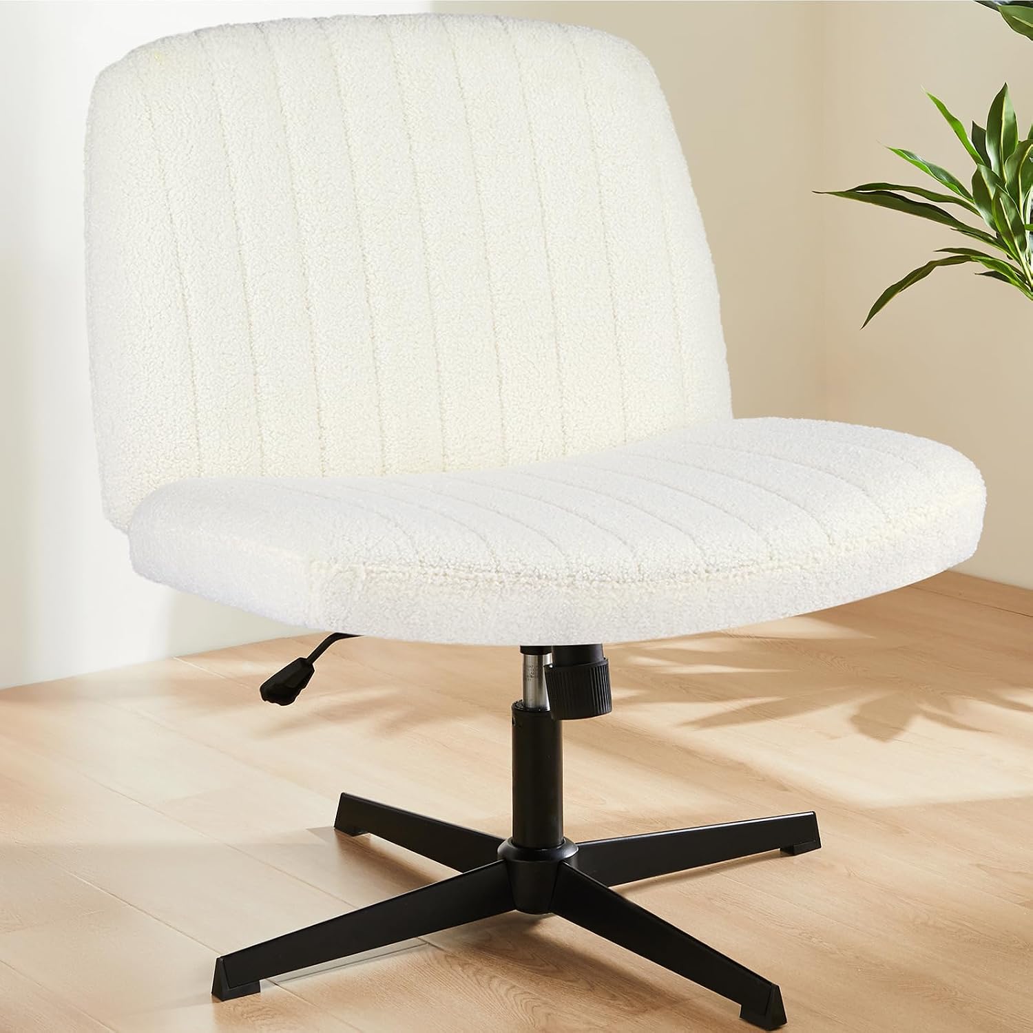 Detalle de Sweetcrispy Bürostuhl Ohne Armlehnen Beige