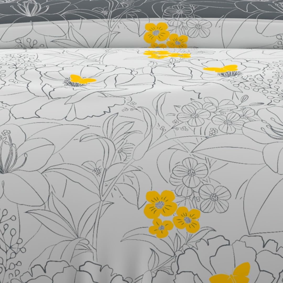 Thumbnail 2 de Soleil d'ocre Parure Housse de Couette 240x220 cm Lisa Anthracite 57 fils/cm²