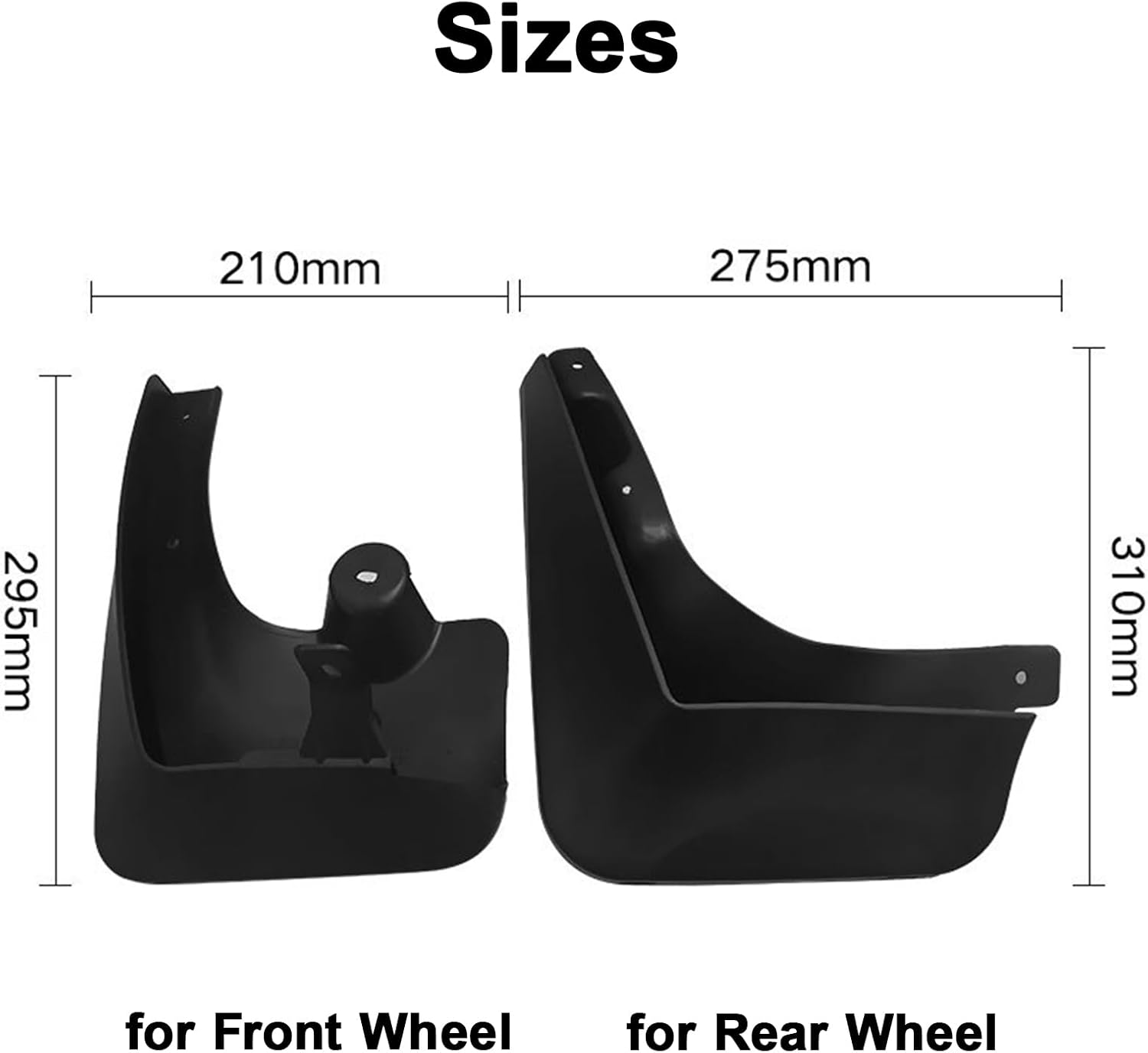 Detalle 2 de ERMWALR Mud Flaps for BMW 5 Series F10 (2011–2016) – Set of 4, No Drilling Required