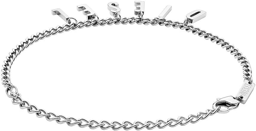 Thumbnail 1 de Diesel Bracelet pour homme en acier inoxydable avec fermoir mousqueton
