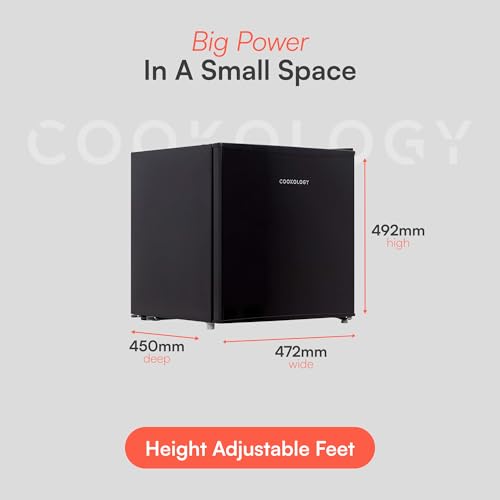 Thumbnail 3 de Cookology 31L Tabletop Mini Freezer - Adjustable Legs - Black
