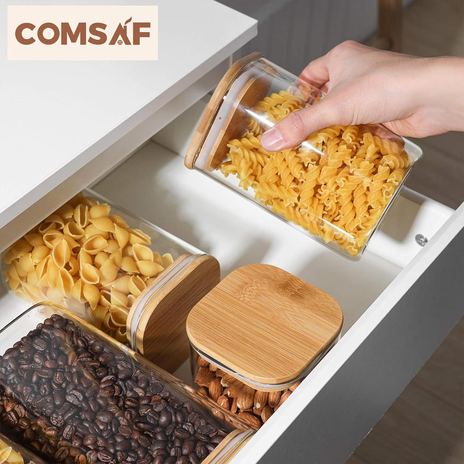 Thumbnail 5 de ComSaf Glass Storage Canister Set 6-Pack 🫙