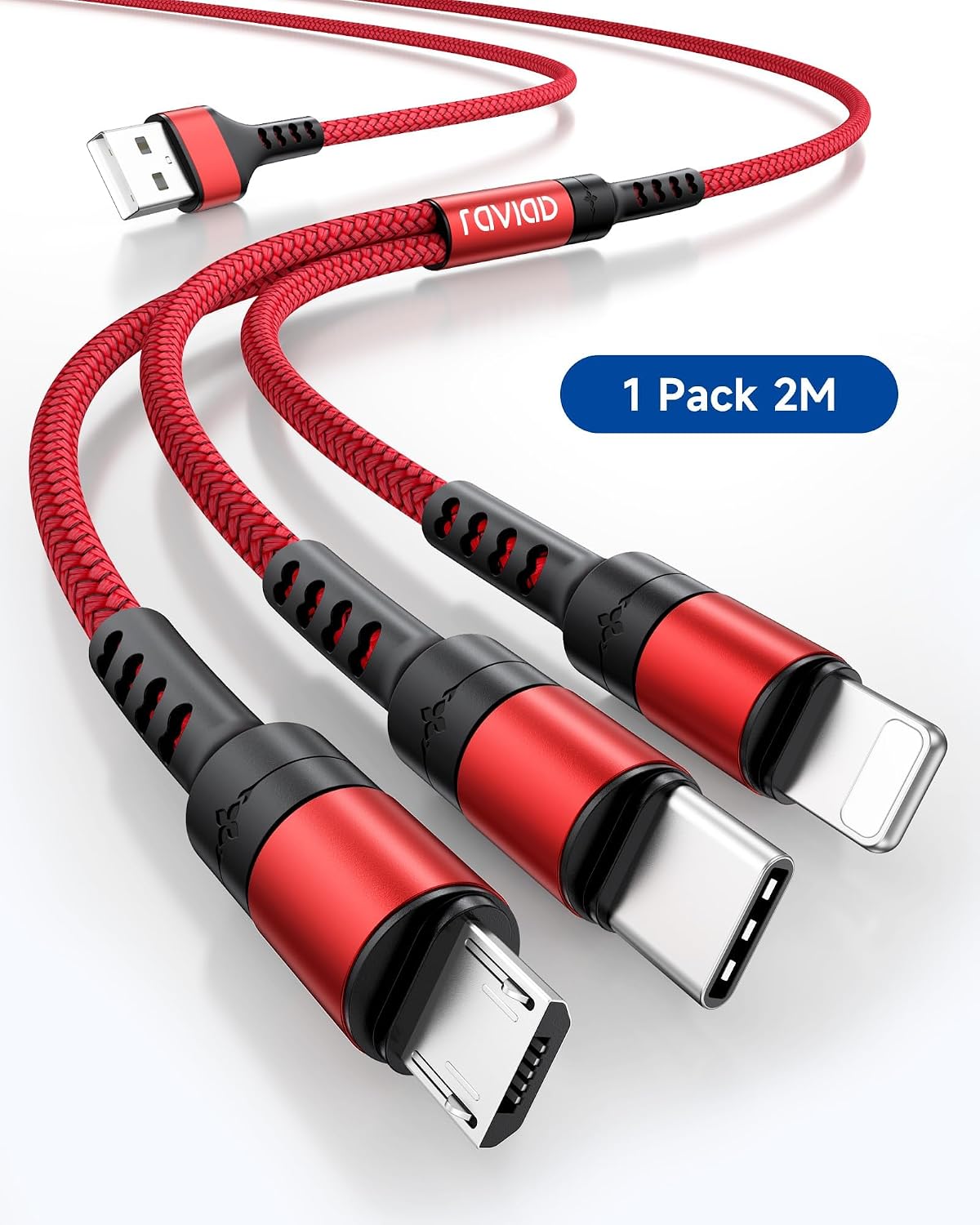 Detalle 2 de RAVIAD Cavo Multi USB 3 in 1 2M