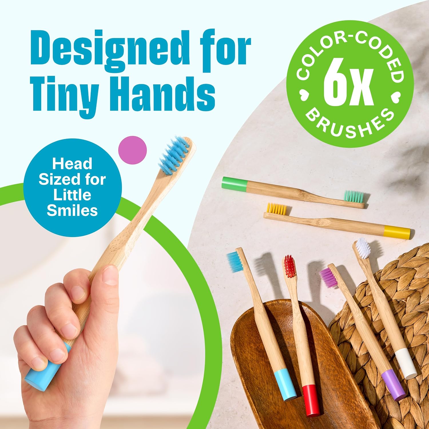 Thumbnail 4 de VIVAGO Kids Toothbrush 6 Pack