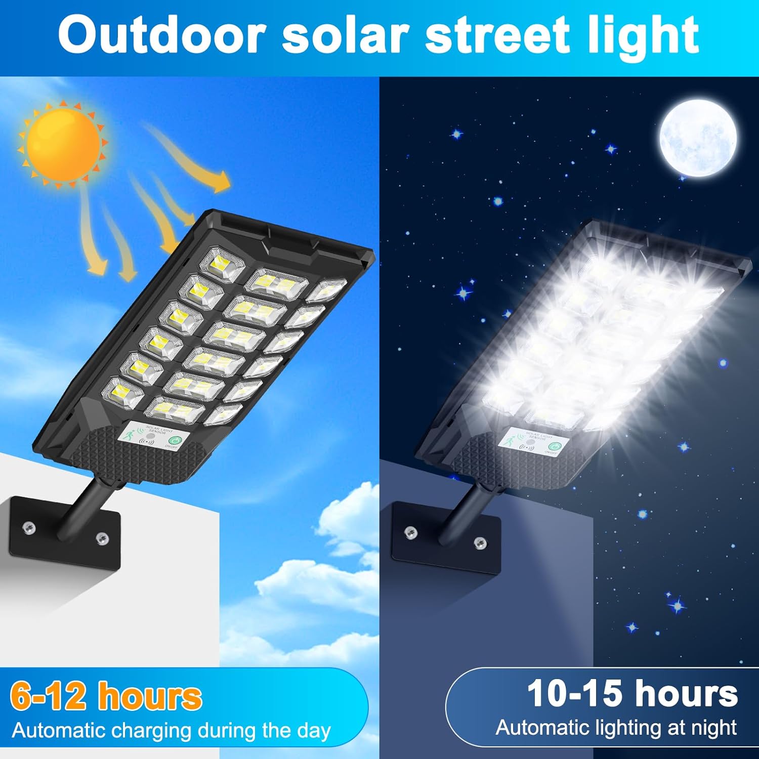 Thumbnail 2 de CREATESTAR Lampione Solare LED Esterno 500W IP66 con Sensore di Movimento e Telecomando