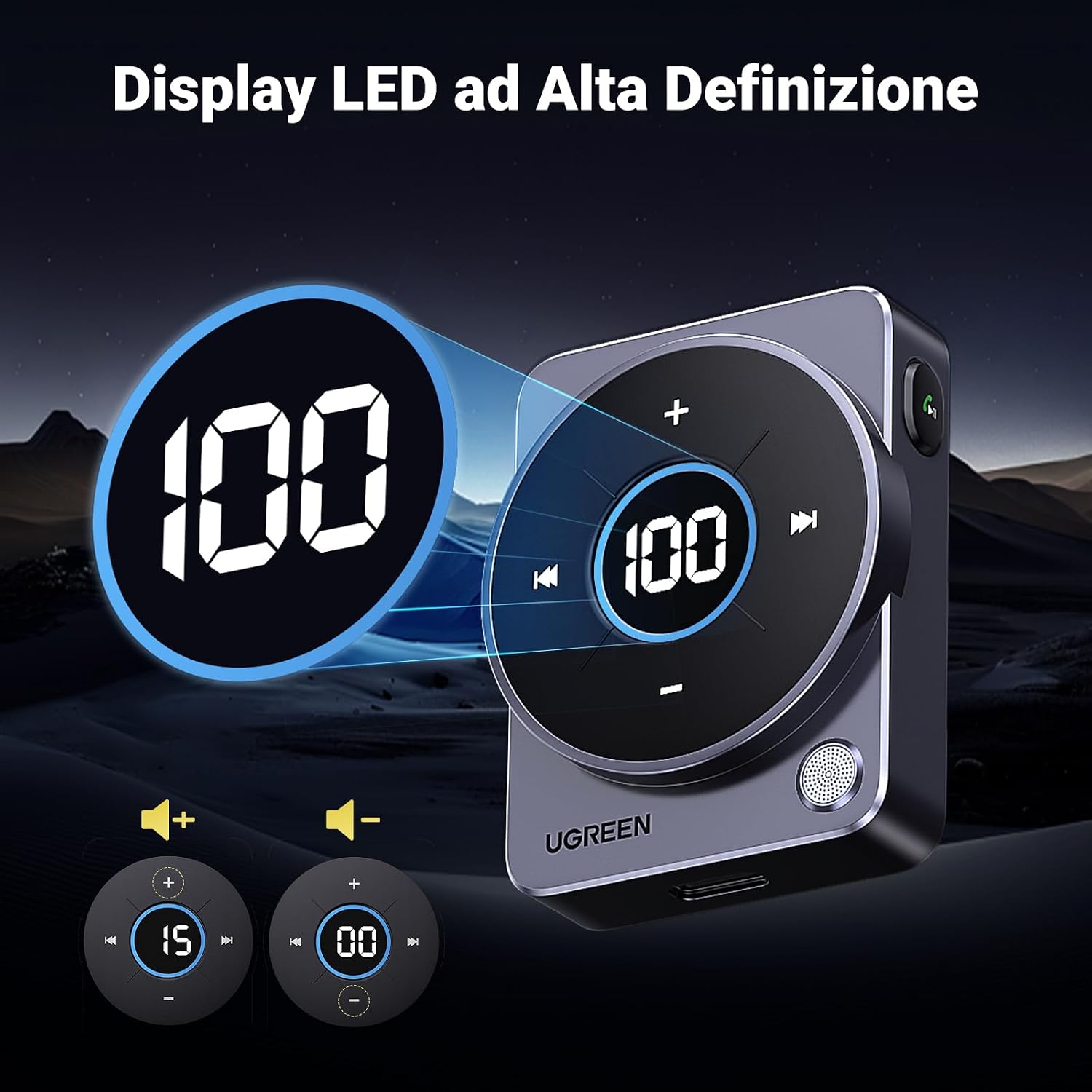 Detalle 2 de UGREEN Ricevitore Bluetooth 5.4 Auto