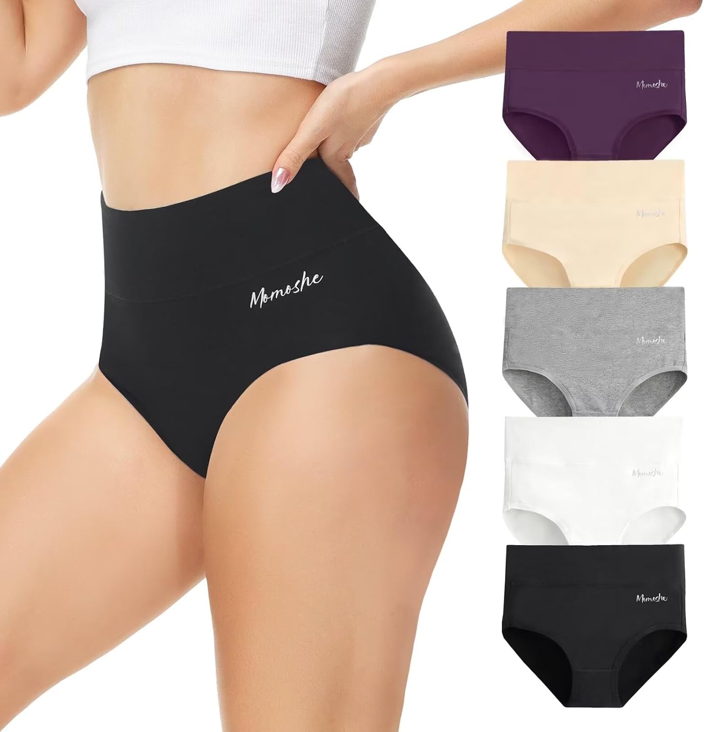 Detalle de Momoshe Unterhosen Damen 5er Pack Hohe Taille