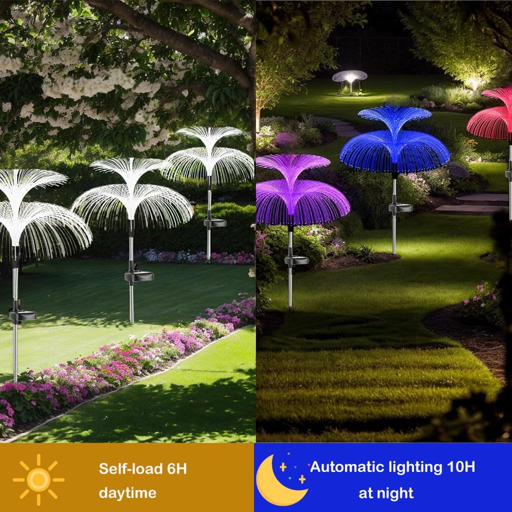 Thumbnail 1 de Hqynss Solar Lights Outdoor Garden 3-pack