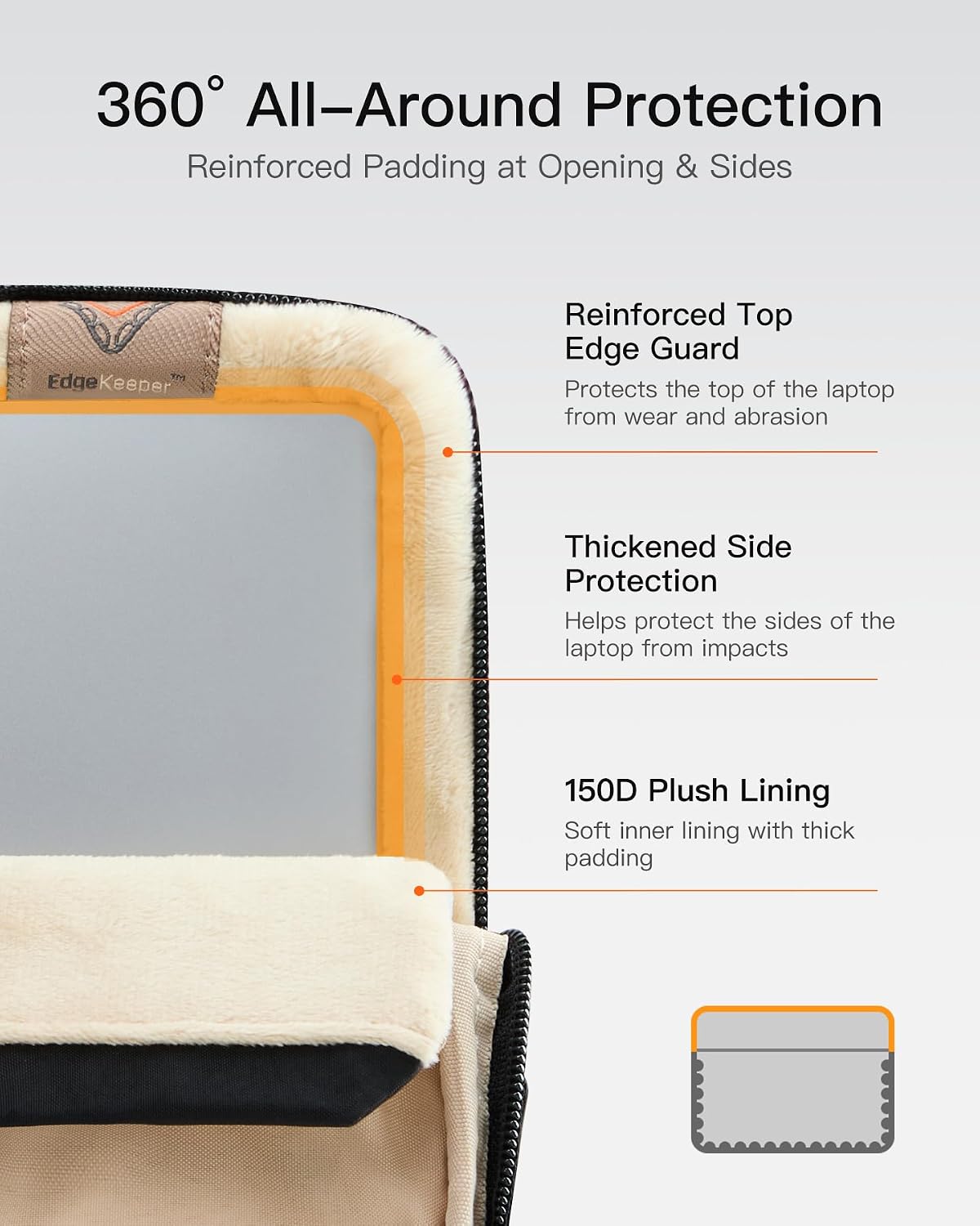 Thumbnail 3 de Inateck 360° Protection Laptop Case (Large) for 13-inch Laptops
