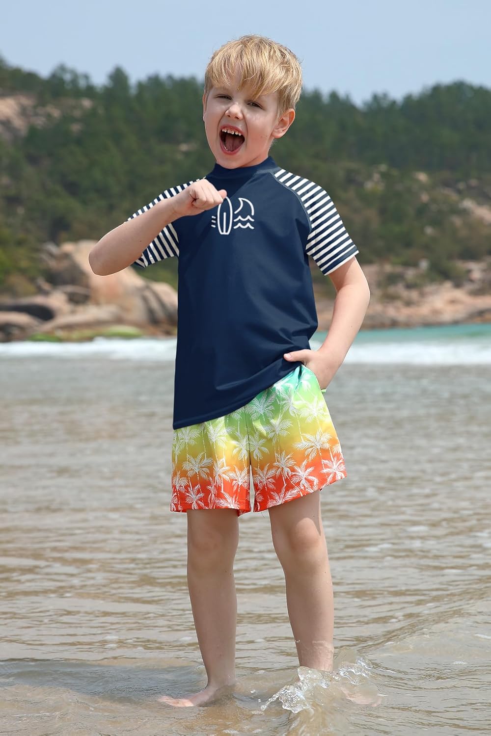 Detalle de BesserBay Jungen UV-Shirt UPF 50+ – Rashguard Kurzarm, Größen 110–160
