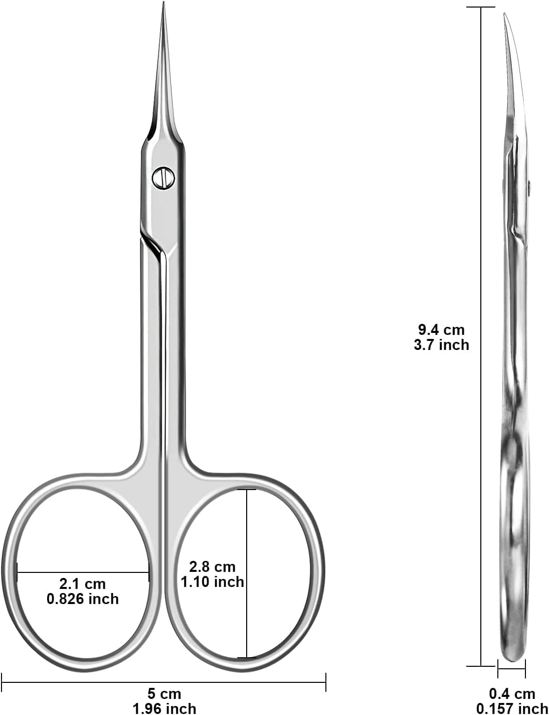 Thumbnail 6 de CGBE Forbicine per Cuticole – Forbici professionali con punta curva in acciaio inox, oro